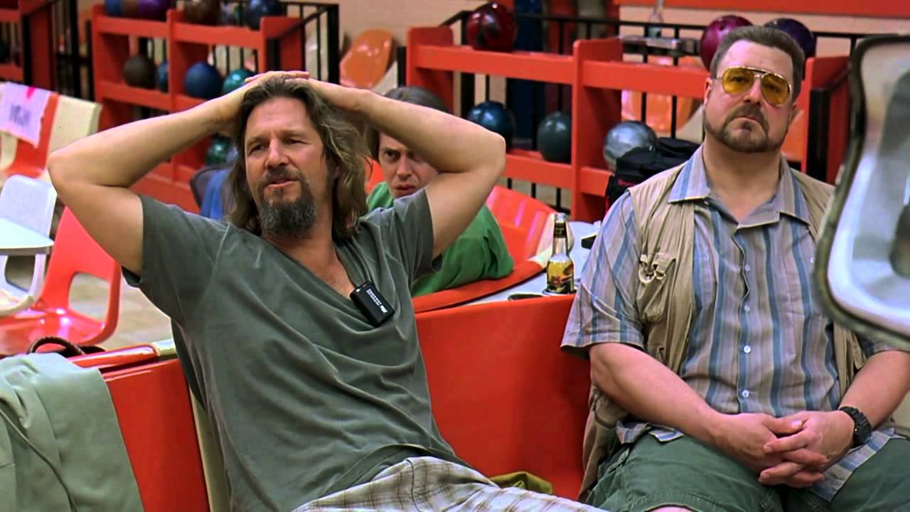 A photo depicting a popular scene from the movie, "The Big Lebowski."