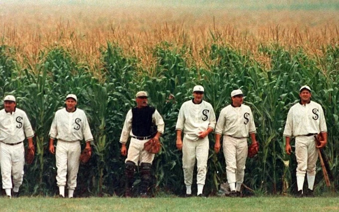 An iconic scene from "Field of Dreams"